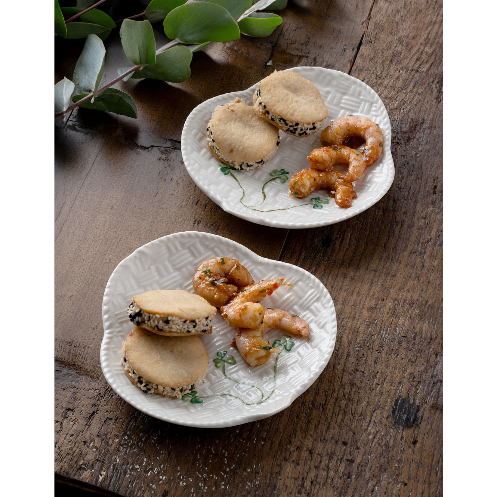 PLATES, TRAYS & DISHES BELLEEK CANAPE PLATE SET (Set of 2)