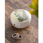 GIFTWARE BELLEEK IRISH HARP TRINKET BOX