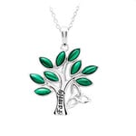 PENDANTS & NECKLACES CLEARANCE: SHANORE STERLING TREE of LIFE PENDANT with MALACHITE :FINAL SALE