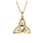 PENDANTS & NECKLACES SHANORE GOLD VERMEIL TRINITY PENDANT w WHT SAPPHIRE