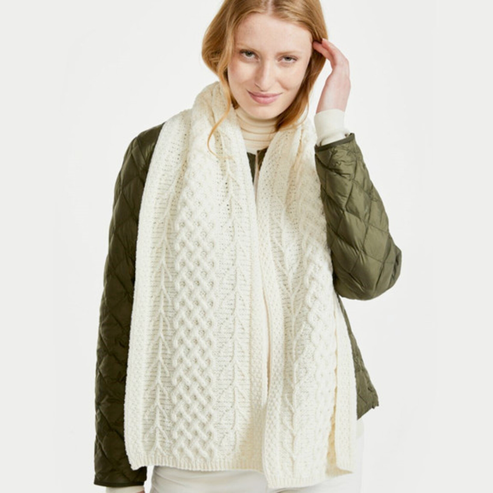 ACCESSORIES ARAN KNIT TREE of LIFE SCARF