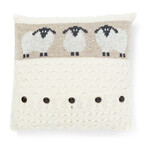 TAPESTRIES, THROWS, ETC. ARAN SHEEP PILLOW CUSHION COVER - Natural