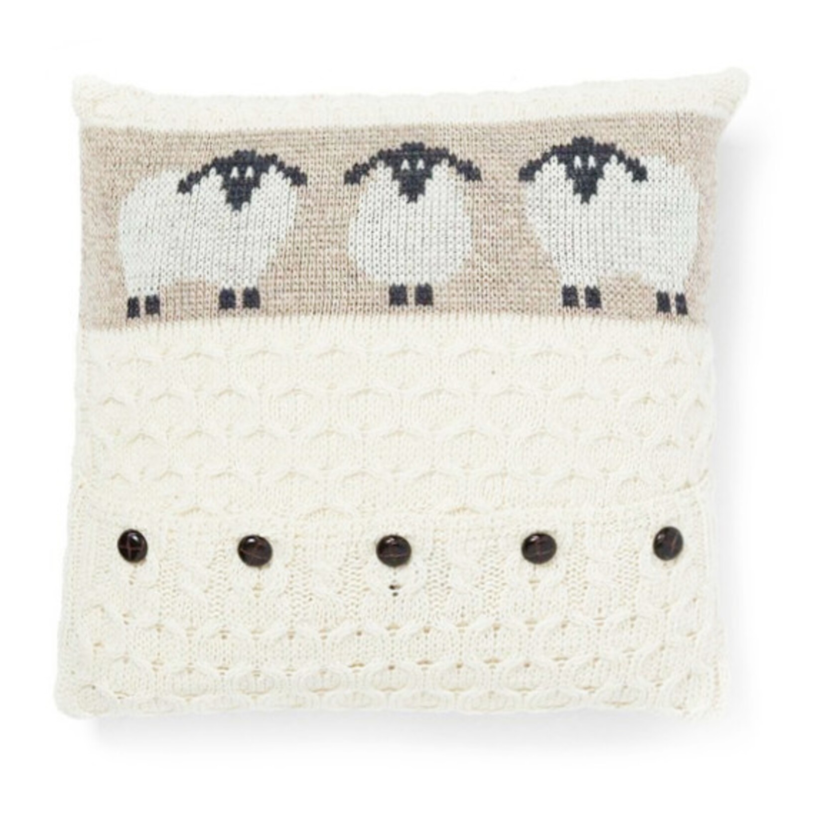 TAPESTRIES, THROWS, ETC. ARAN SHEEP PILLOW CUSHION COVER - Natural