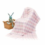 BABY BLANKETS BABY BLANKET MERINO CASHMERE - Pink Lilac Check