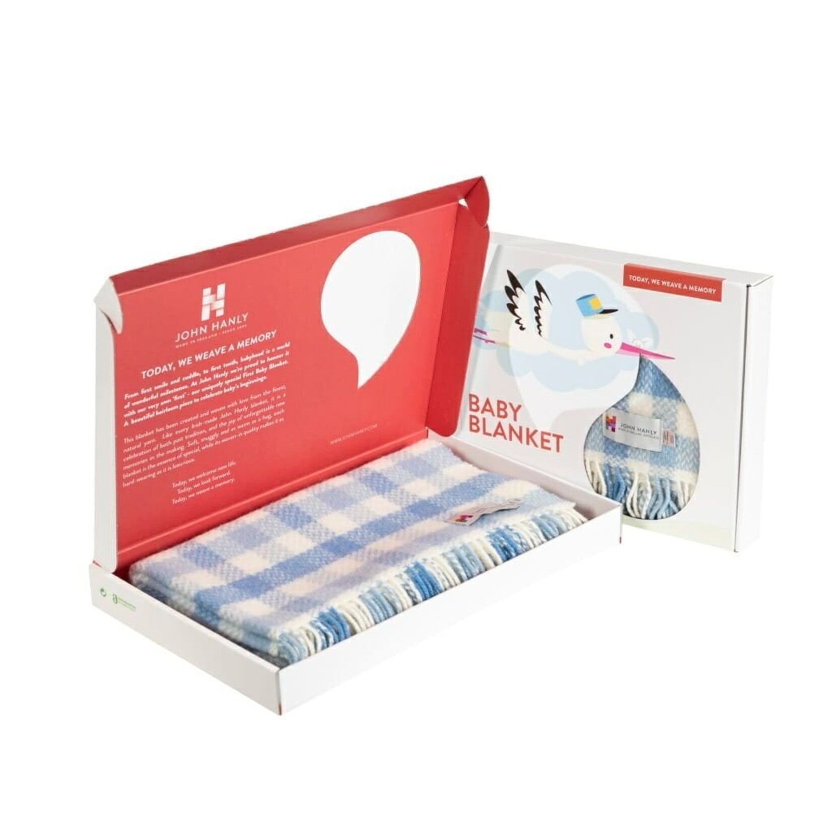 BABY BLANKETS BABY BLANKET MERINO CASHMERE - Blue Check