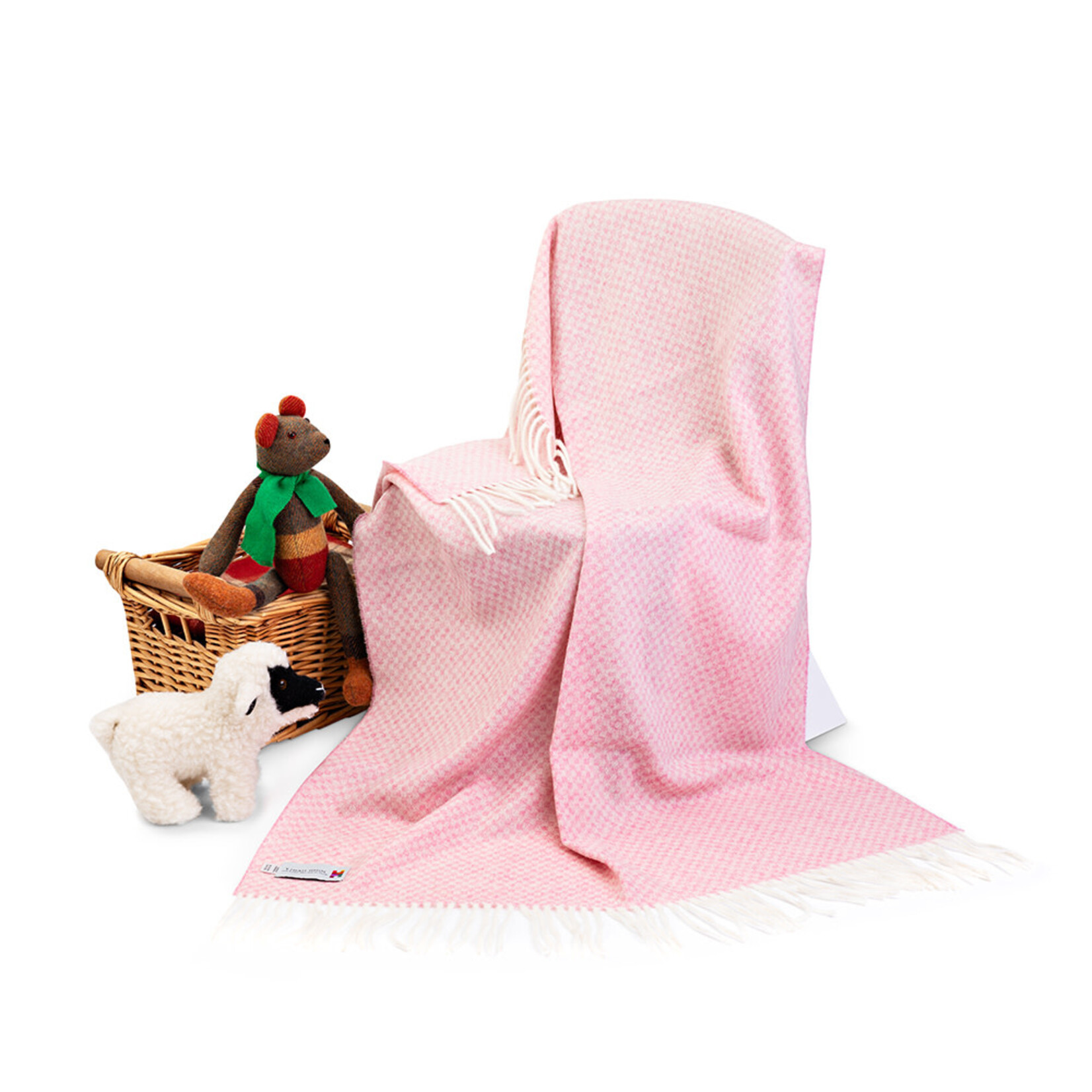BABY BLANKETS BABY BLANKET IRISH LAMBSWOOL - Pink