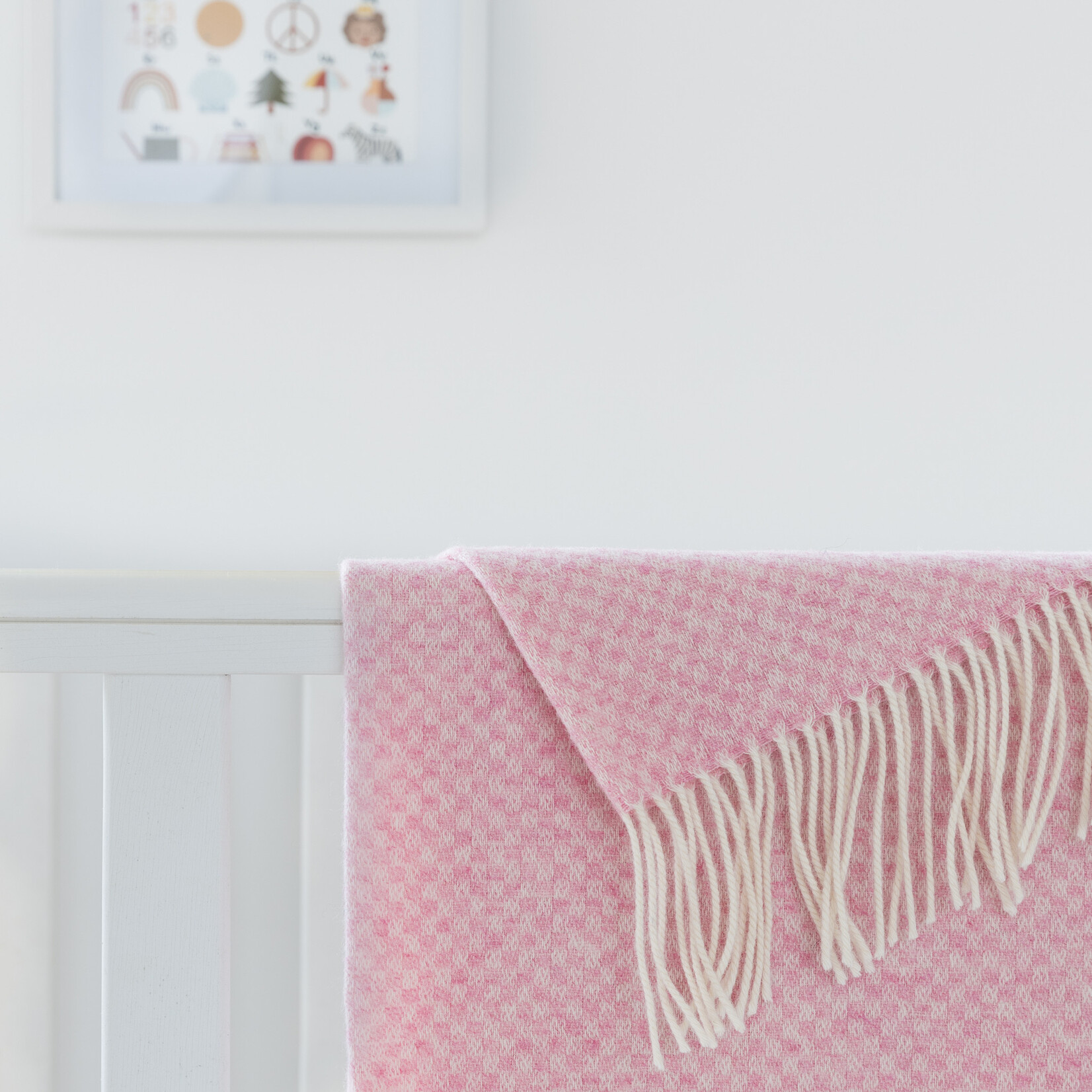 BABY BLANKETS BABY BLANKET IRISH LAMBSWOOL - Pink