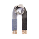 ACCESSORIES IRISH MERINO CASHMERE SCARF - Gry to Blue Mixed