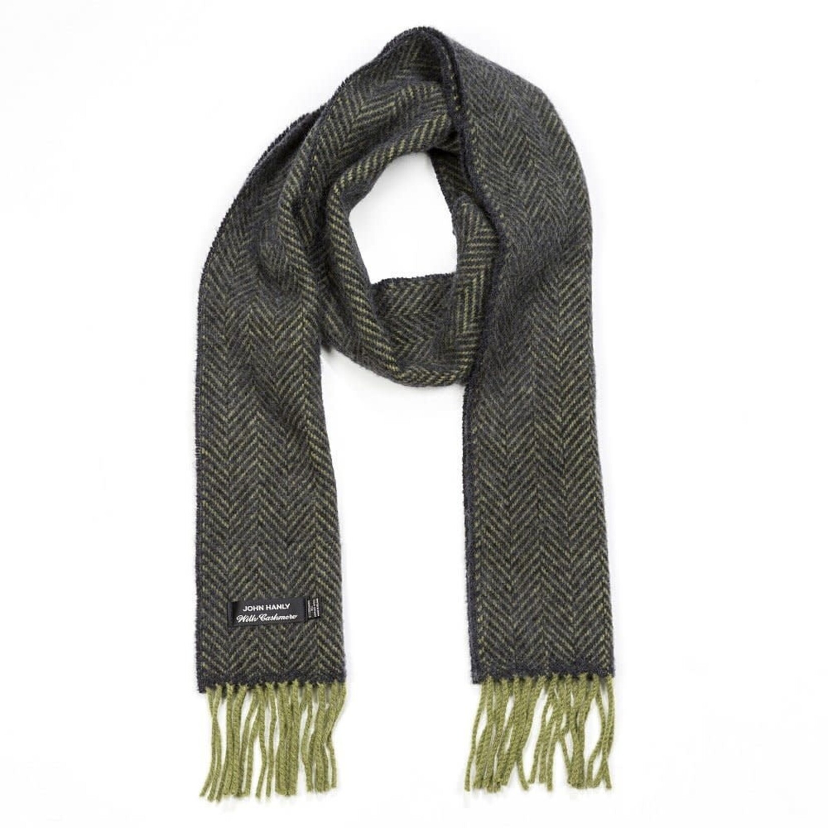 ACCESSORIES IRISH MERINO CASHMERE SCARF - Lt Grn Char Herri