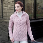 SWEATERS HEADFORD LUXURIOUS HALF ZIP SWEATER - Dusty Pink