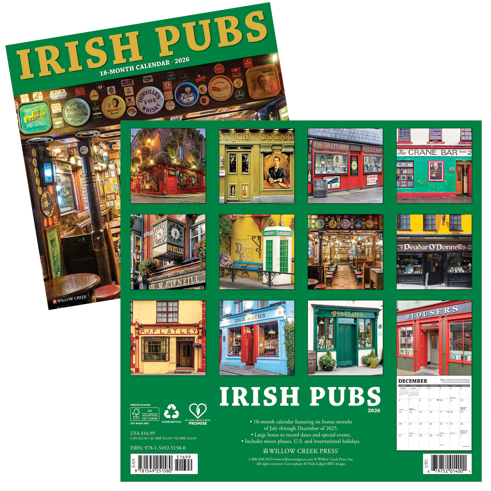 MISC NOVELTY 2026 WALL CALENDARS - Celtic Assorted