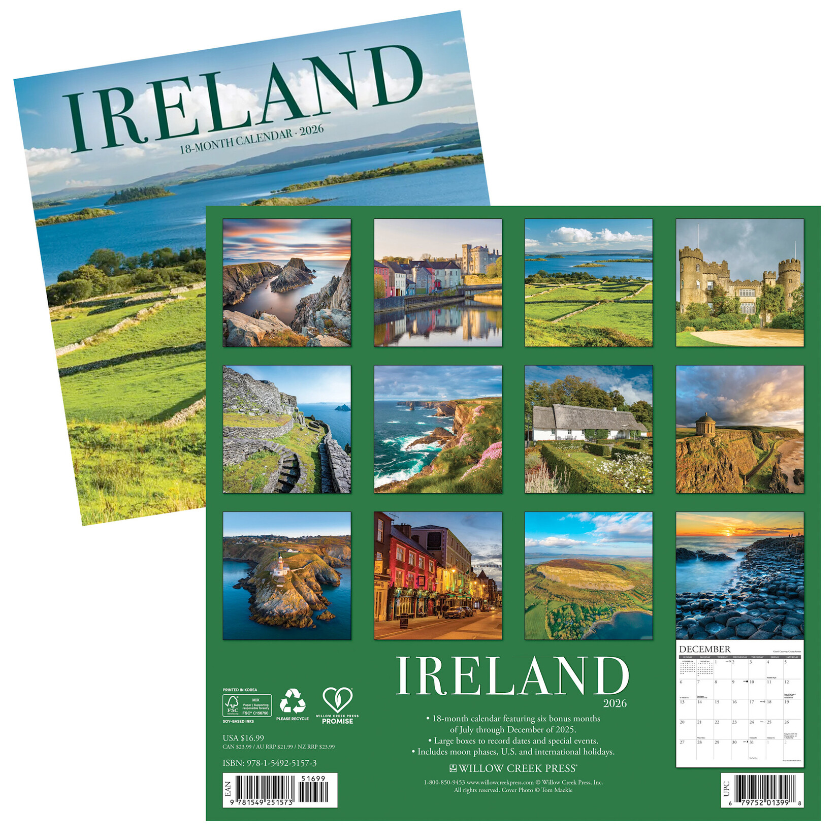 MISC NOVELTY 2026 WALL CALENDARS - Celtic Assorted