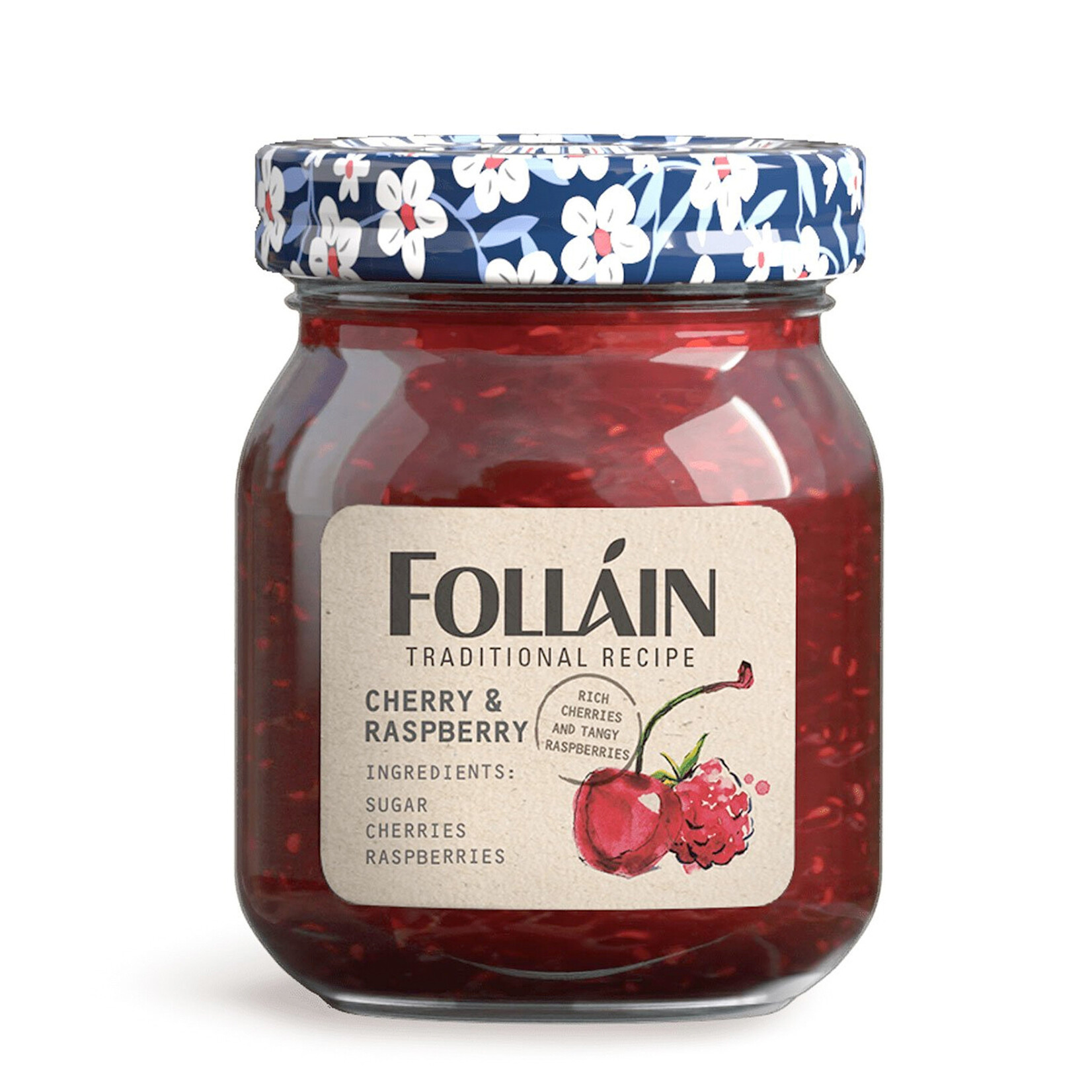 JAMS & SAUCES FOLLAIN JAM - Cherry & Raspberry