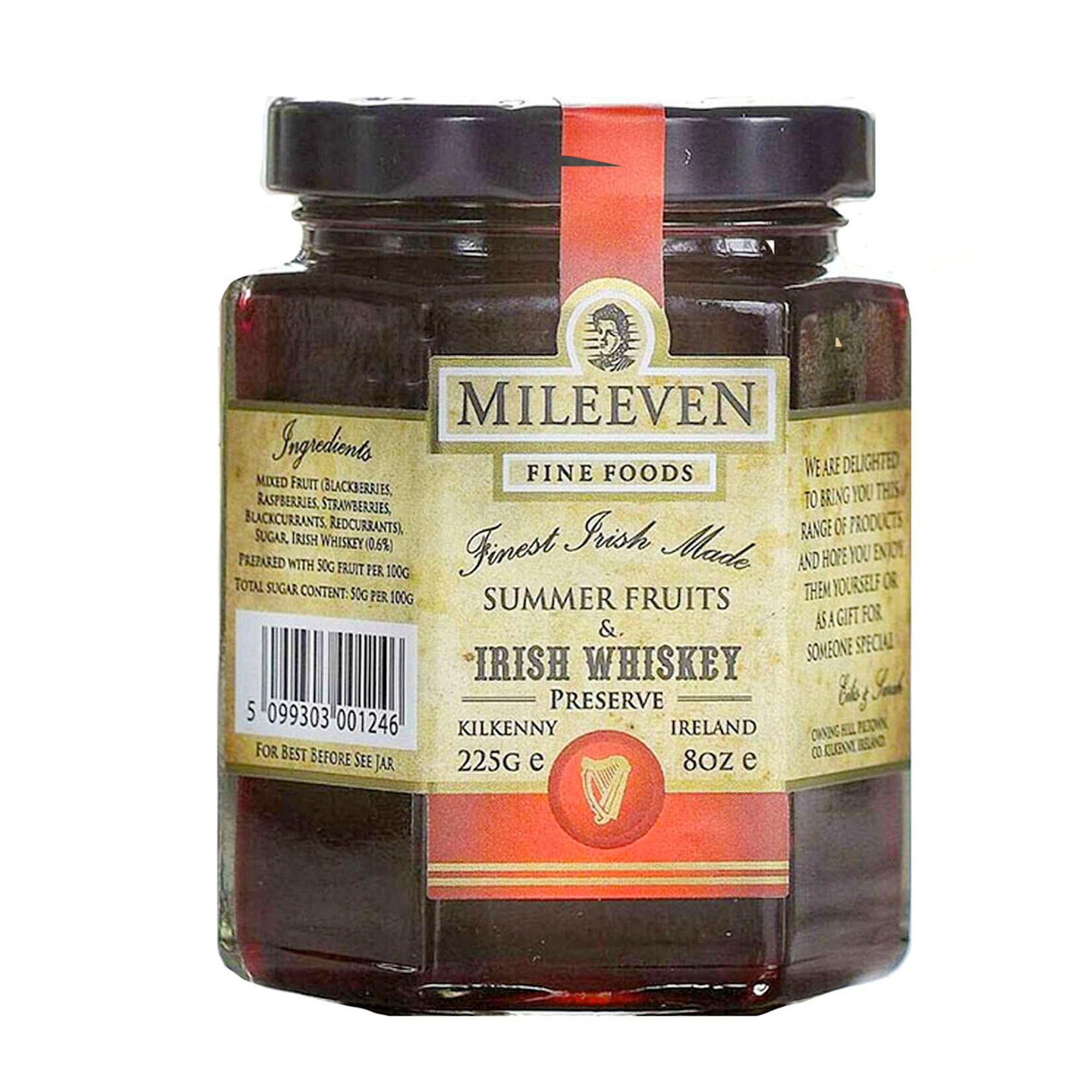 JAMS & SAUCES MILEEVEN SUMMER FRUITS & WHISKEY JAM (225g)