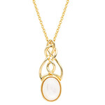 PENDANTS & NECKLACES SHANORE 14K GOLD VERMEIL CELTIC PENDANT w/ Mother of Pearl