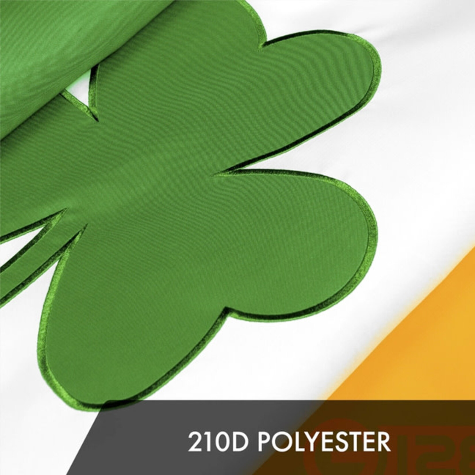 FLAGS & MORE IRELAND EMBROIDERED SHAMROCK FLAG - 2x3ft