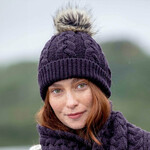 ACCESSORIES CHUNKY CABLE UNISEX POM POM HAT
