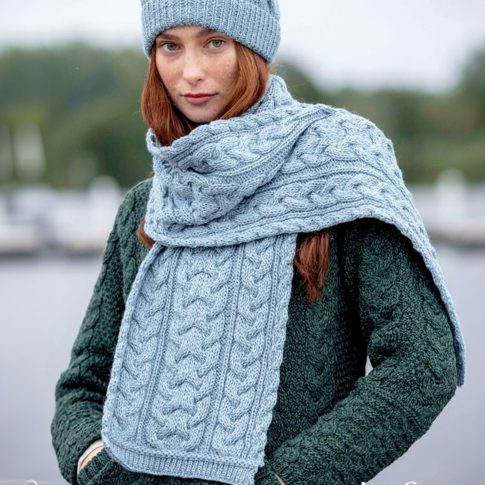 ACCESSORIES CHUNKY CABLE UNISEX SCARF