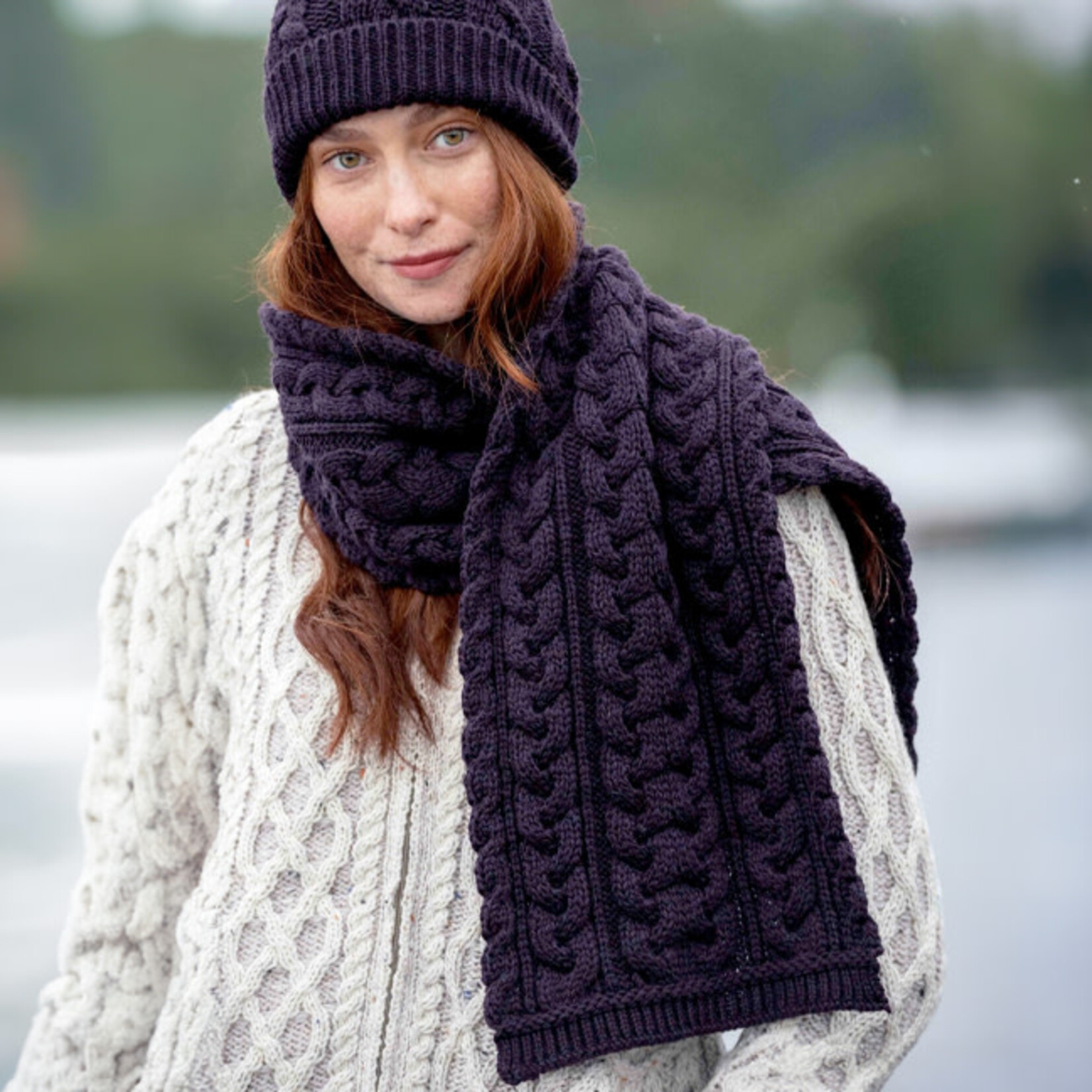 ACCESSORIES CHUNKY CABLE UNISEX SCARF