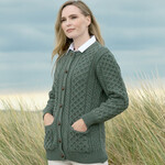 SWEATERS CURRAGH TRADITIONAL LUMBER CARDIGAN - Thundra
