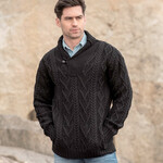 SWEATERS DUBLIN SHAWL COLLAR SWEATER - Black
