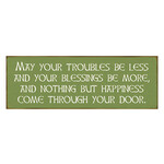 PLAQUES, SIGNS & POSTERS MAY YOUR TROUBLES... IRISH WOOD SIGN