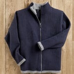 JACKETS FIA FELTED WOOL ZIP CARIGAN - Navy