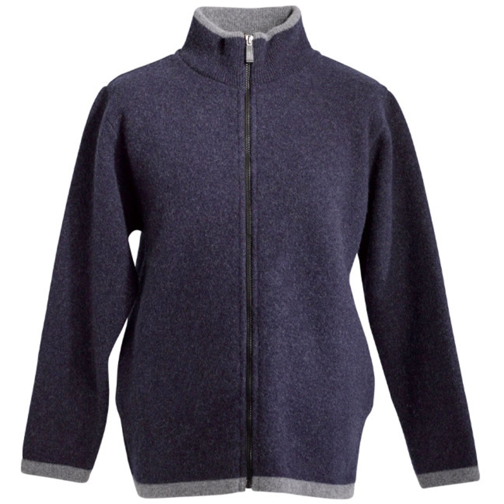JACKETS FIA FELTED WOOL ZIP CARIGAN - Navy