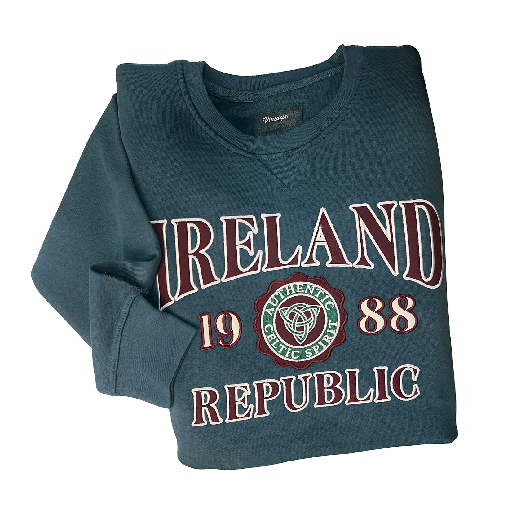 SWEATSHIRTS IRELAND 1988 CREWNECK APPLIQUE SWEATSHIRT - AF Blue