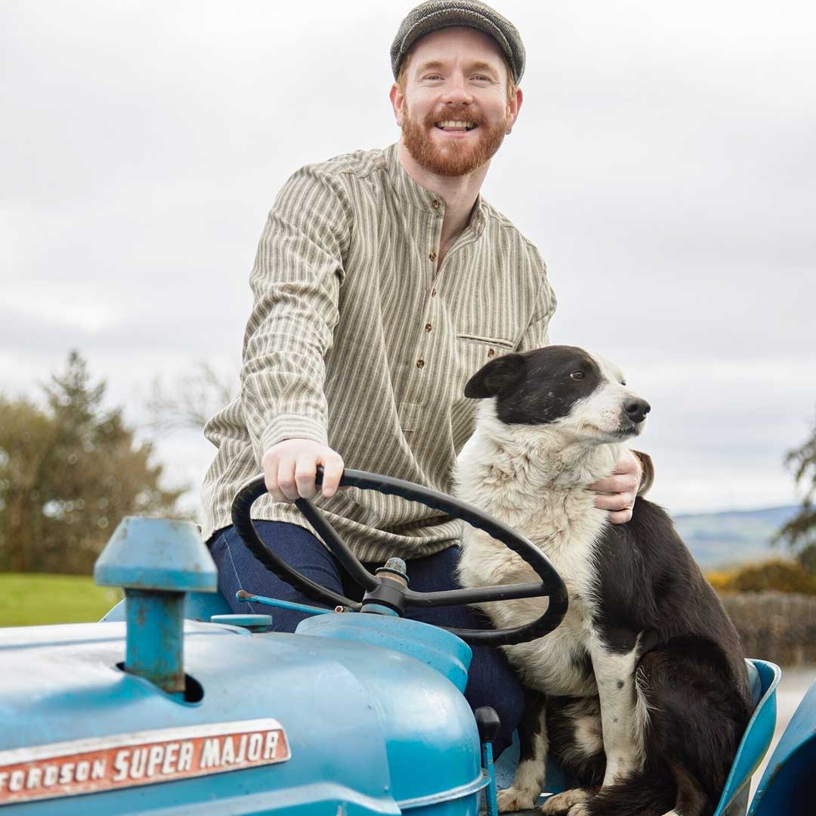 SHIRTS GRANDFATHER SHIRT - Beige Green Maroon Stripe