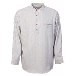 SHIRTS GRANDFATHER SHIRT - Dark Blue Cream Stripe