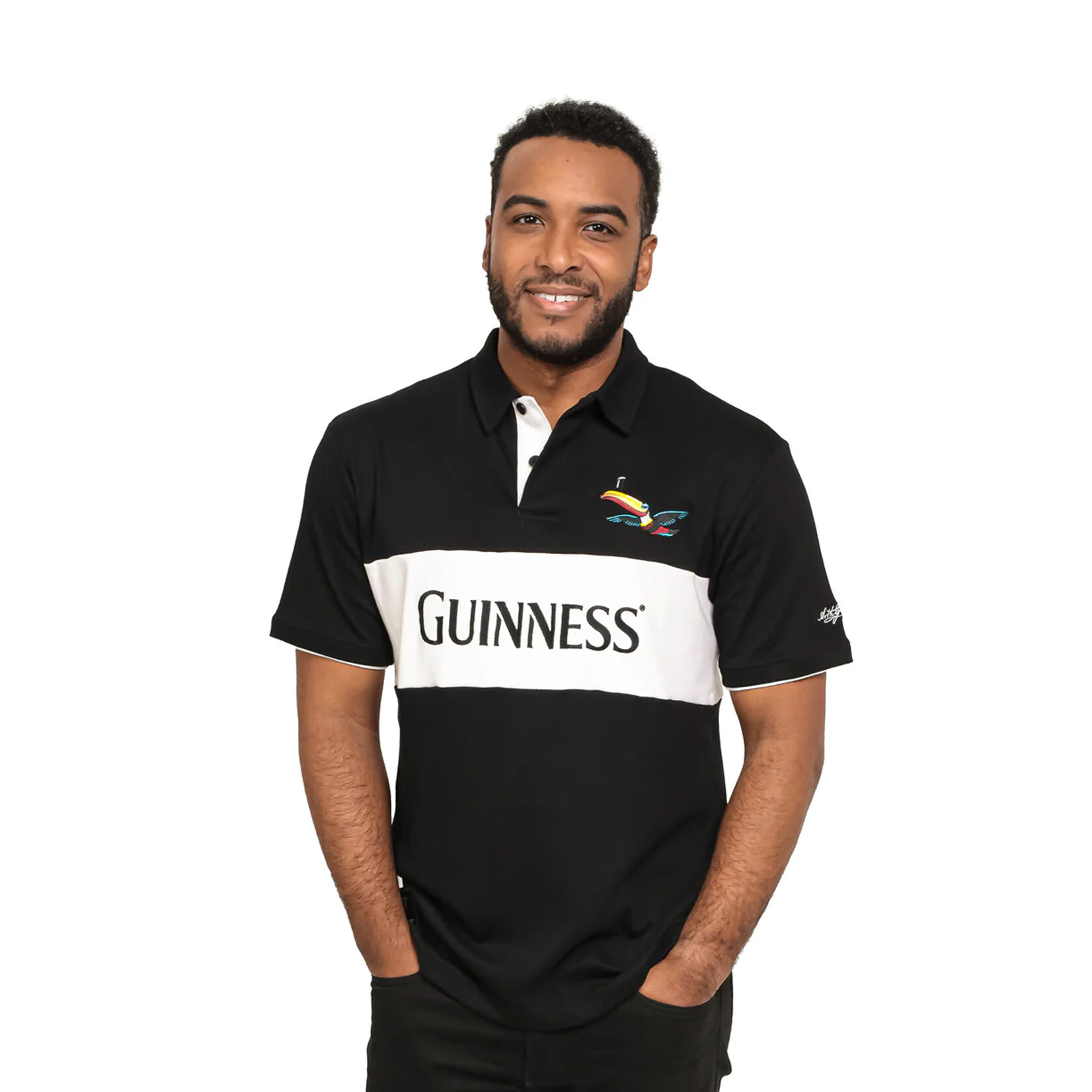 SPORTSWEAR CLEARANCE: GUINNESS TOUCAN SHORT SLEEVE RUGBY :FINAL SALE
