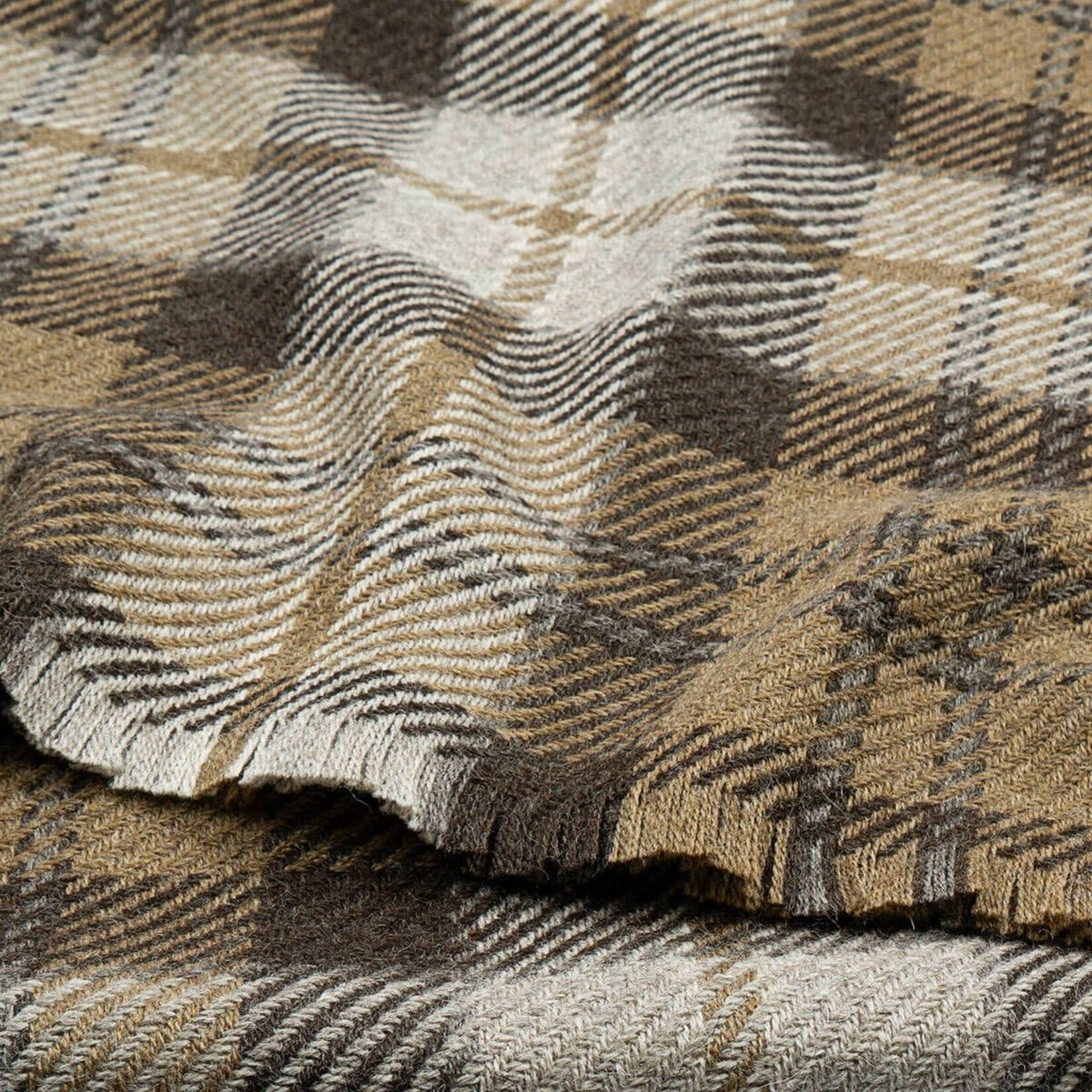 TAPESTRIES, THROWS, ETC. BRACKEN BRITISH WOOL BLANKET - Lochaber Pearl