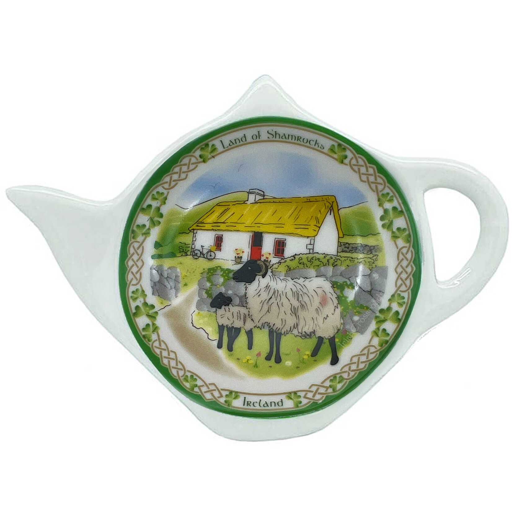 TEAPOTS, MUGS & ACCESSORIES CELTIC CLARA TEABAG HOLDER - LAND of SHAMROCKS