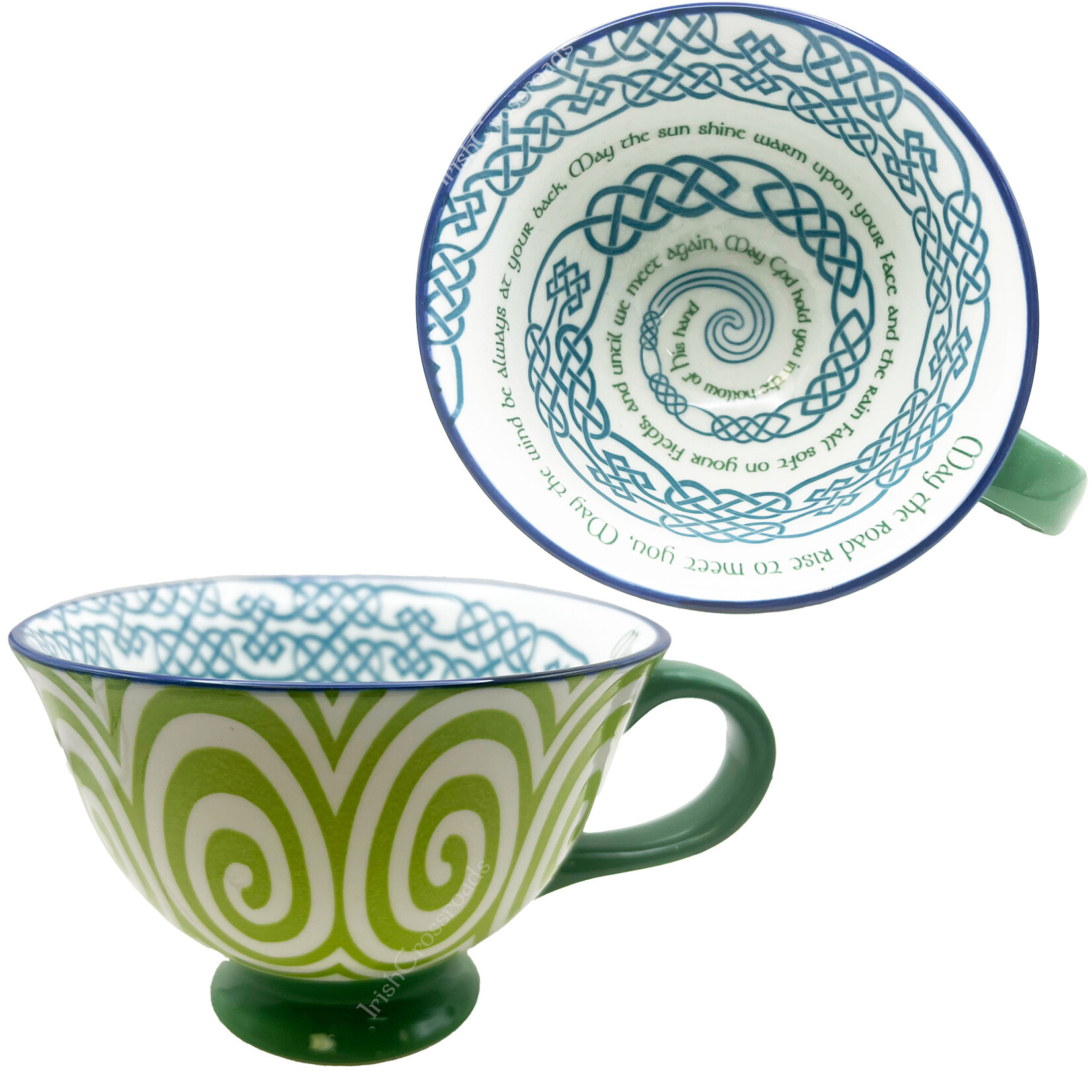 TEAPOTS, MUGS & ACCESSORIES CELTIC CLARA IRISH LATTE MUG - May the road rise...