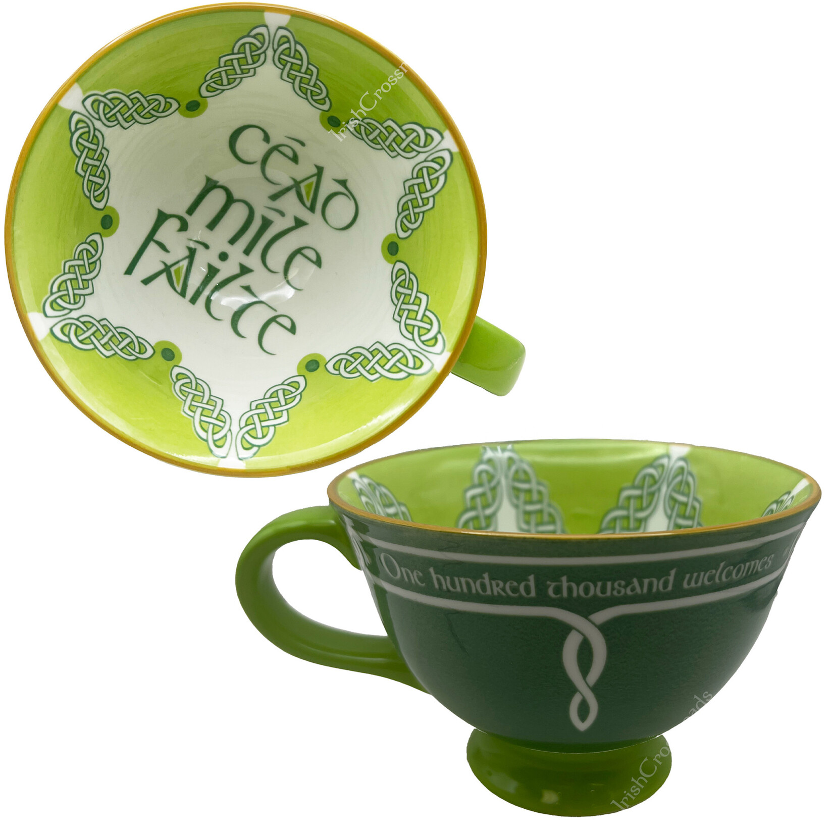 TEAPOTS, MUGS & ACCESSORIES CELTIC CLARA IRISH LATTE MUG - Cead Mile Failte