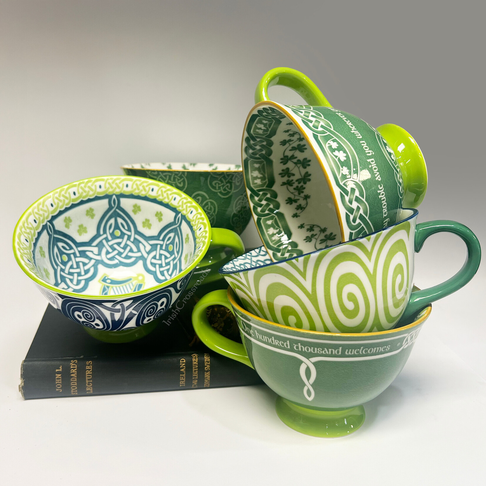 TEAPOTS, MUGS & ACCESSORIES CELTIC CLARA IRISH LATTE MUG - May the road rise...