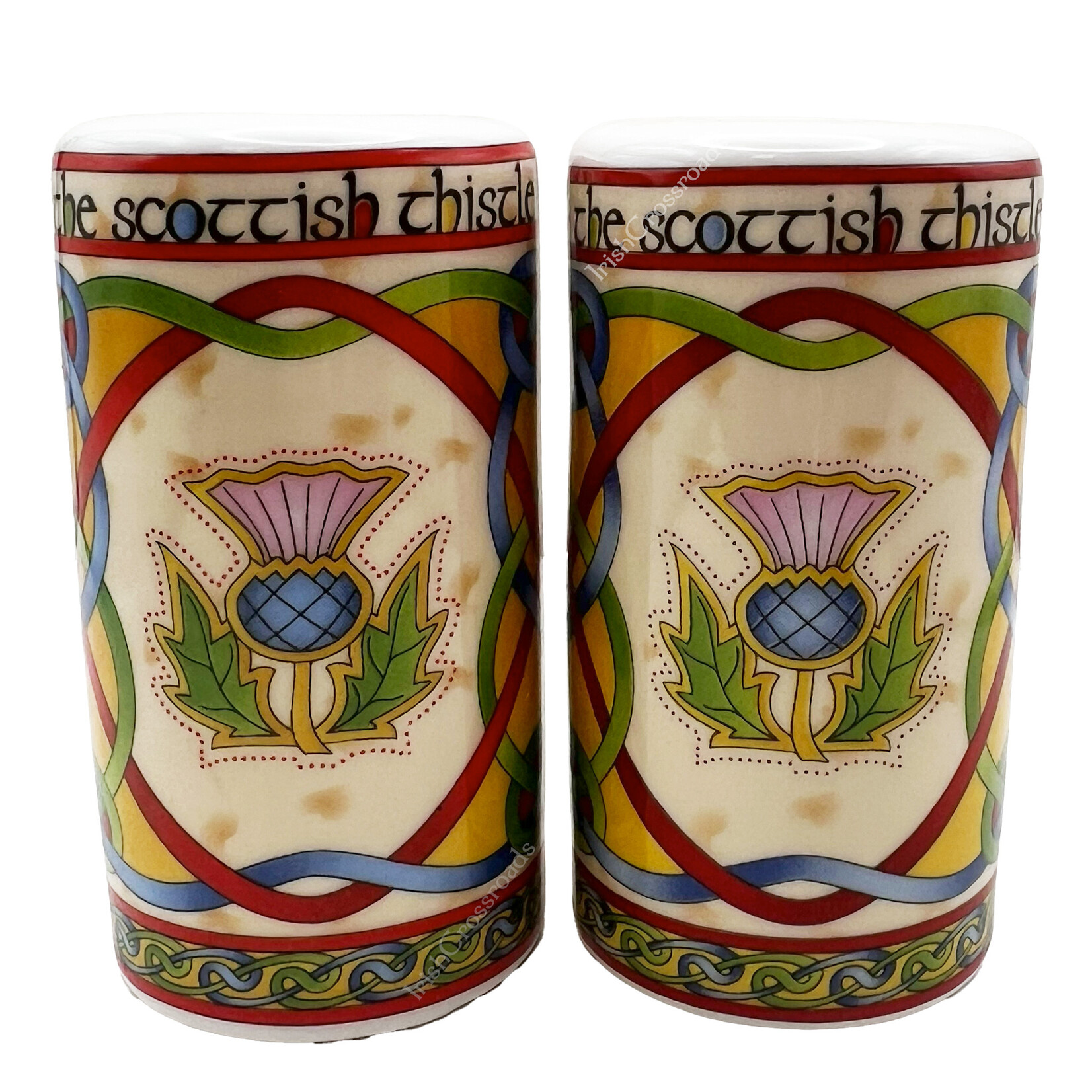 KITCHEN & ACCESSORIES CELTIC WEAVE SALT & PEPPER SHAKERS - Scottish Thistle