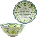 VASES & BOWLS CELTIC CLARA BOWL -  MAY PEACE & PLENTY (5.5")