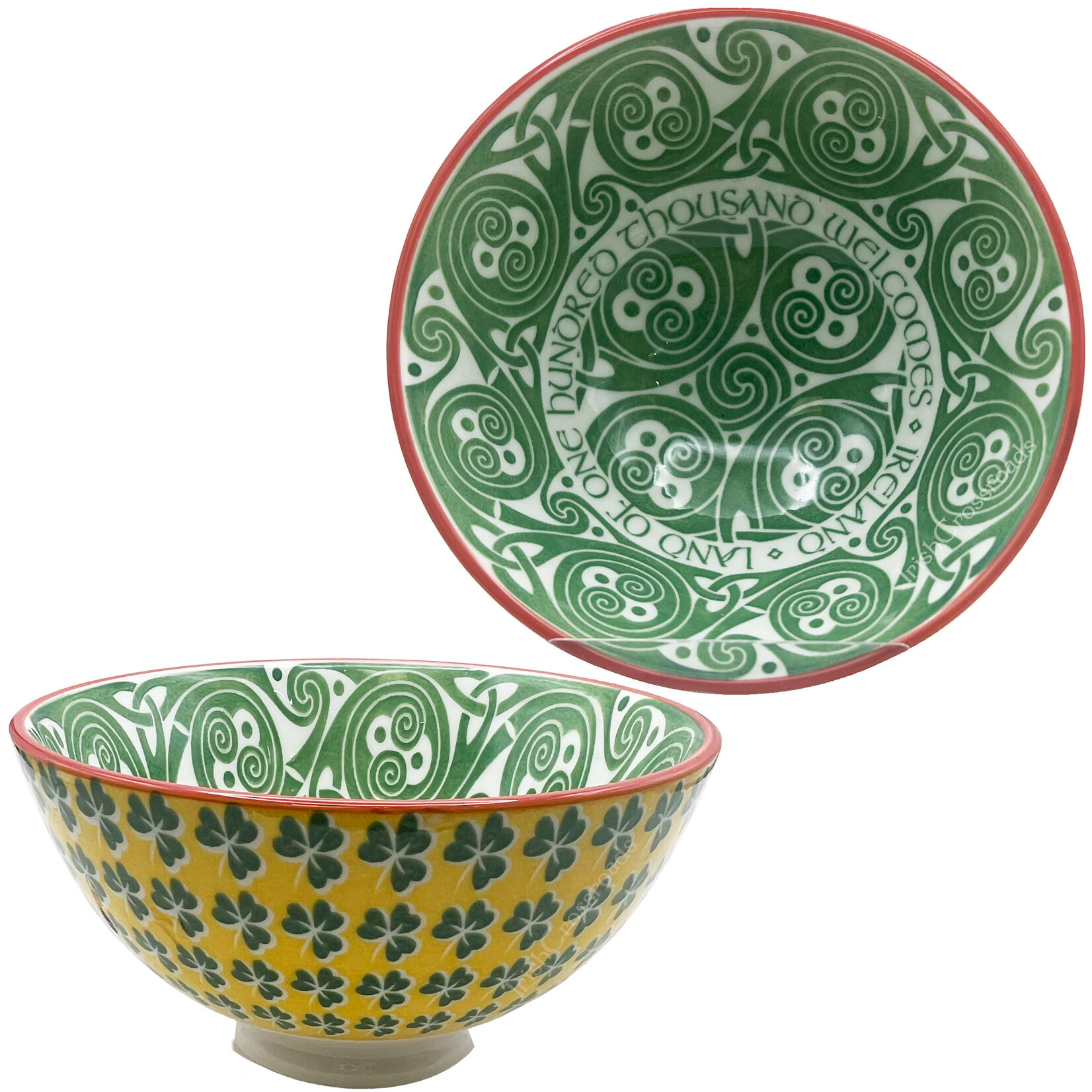 VASES & BOWLS CELTIC CLARA BOWL - ONE HUNDRED THOUSAND WELCOMES (4.25")