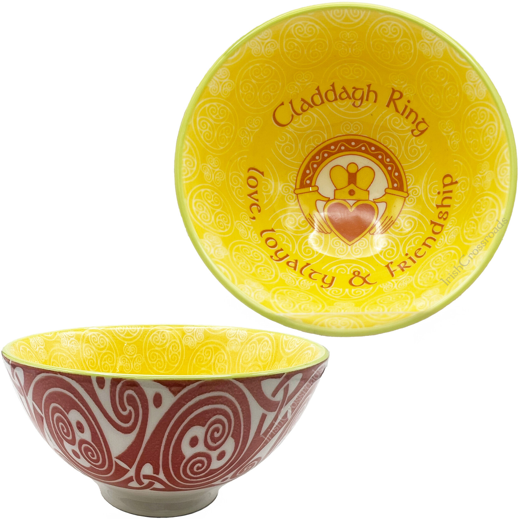VASES & BOWLS CELTIC CLARA BOWL - CLADDAGH RING (4.25")