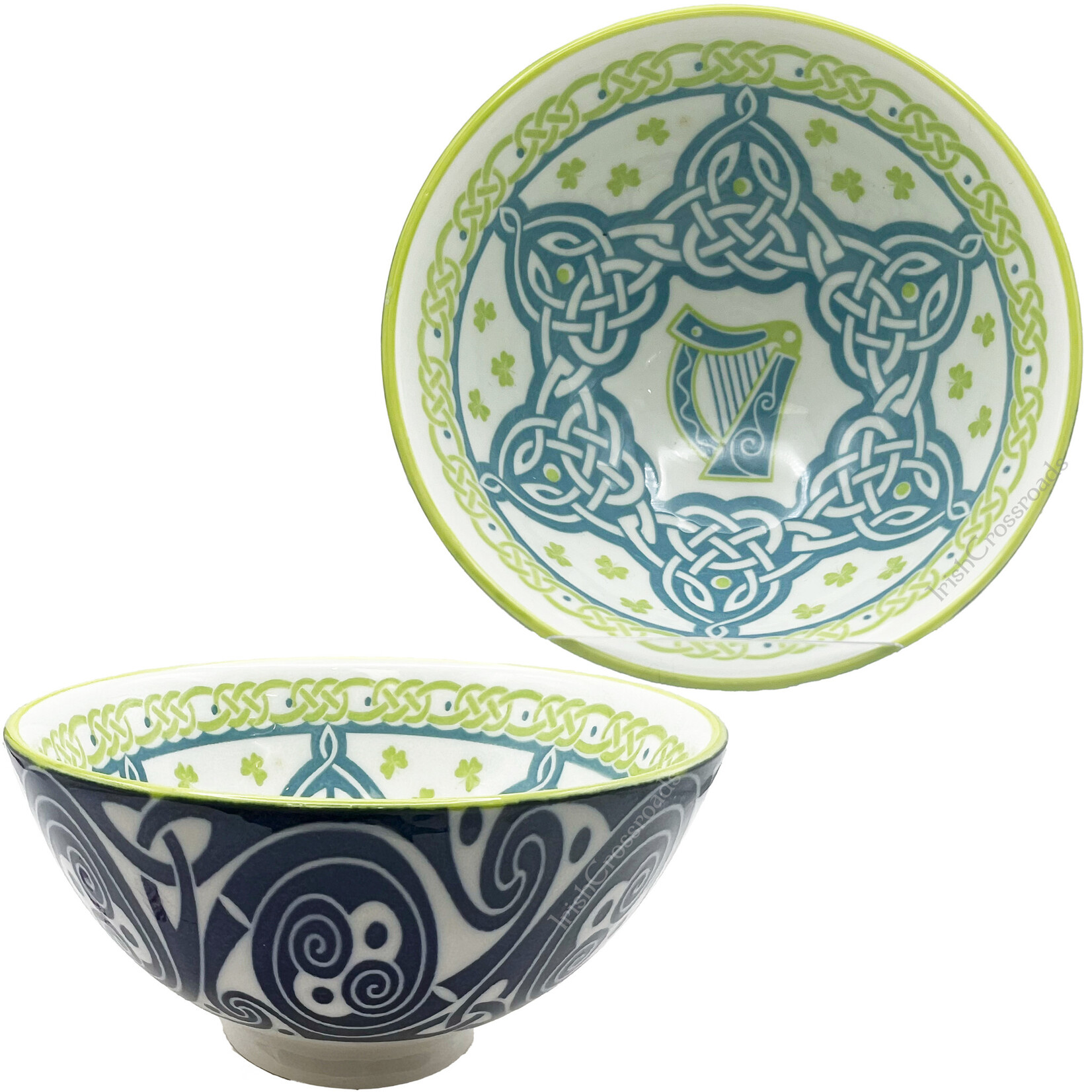 VASES & BOWLS CELTIC CLARA BOWL - IRISH HARP (4.25")