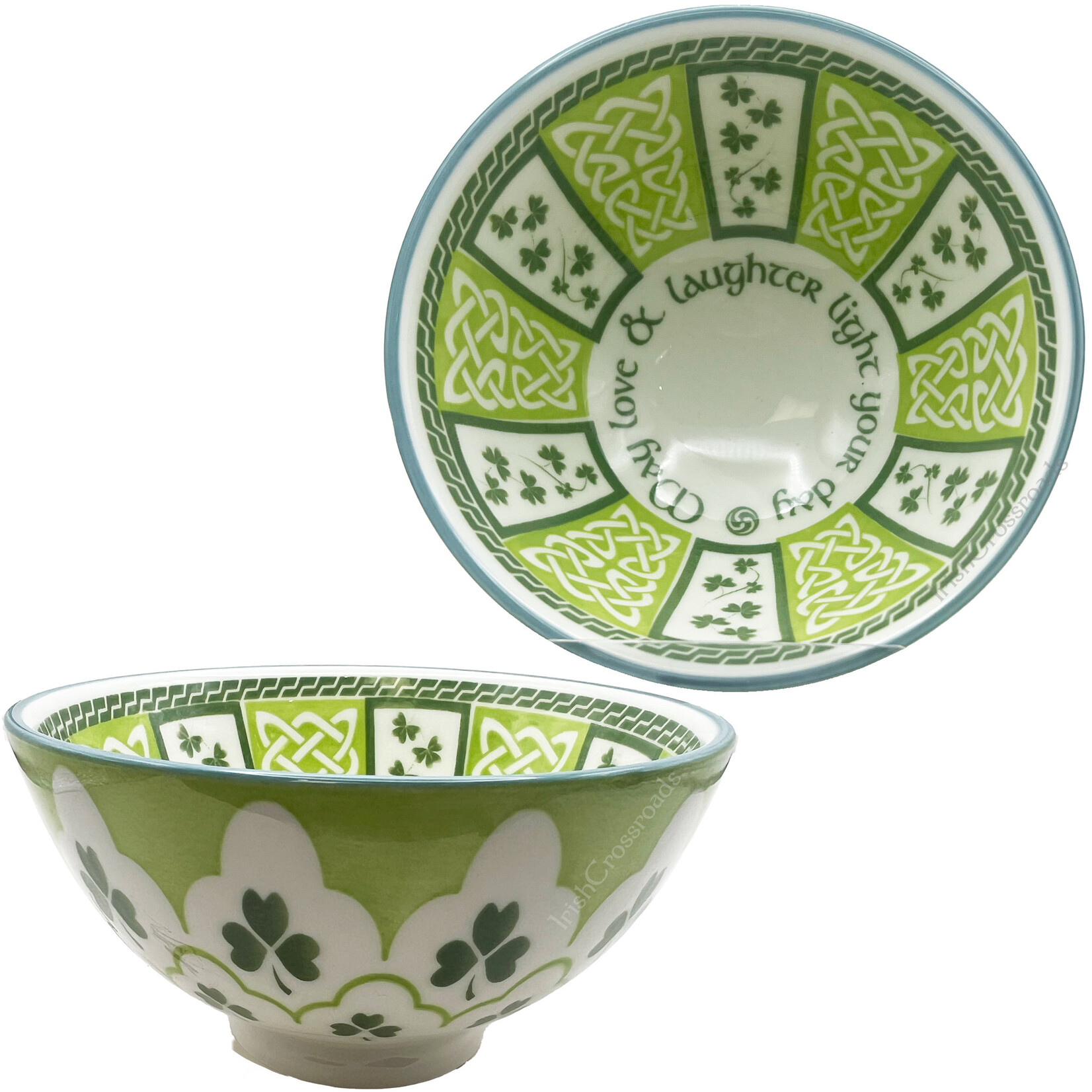 VASES & BOWLS CELTIC CLARA BOWL -  MAY LOVE & LAUGHTER (4.25")