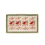 HOLIDAY NICHOLAS MOSSE MEDIUM RECTANGLE PLATE - Berry Bird