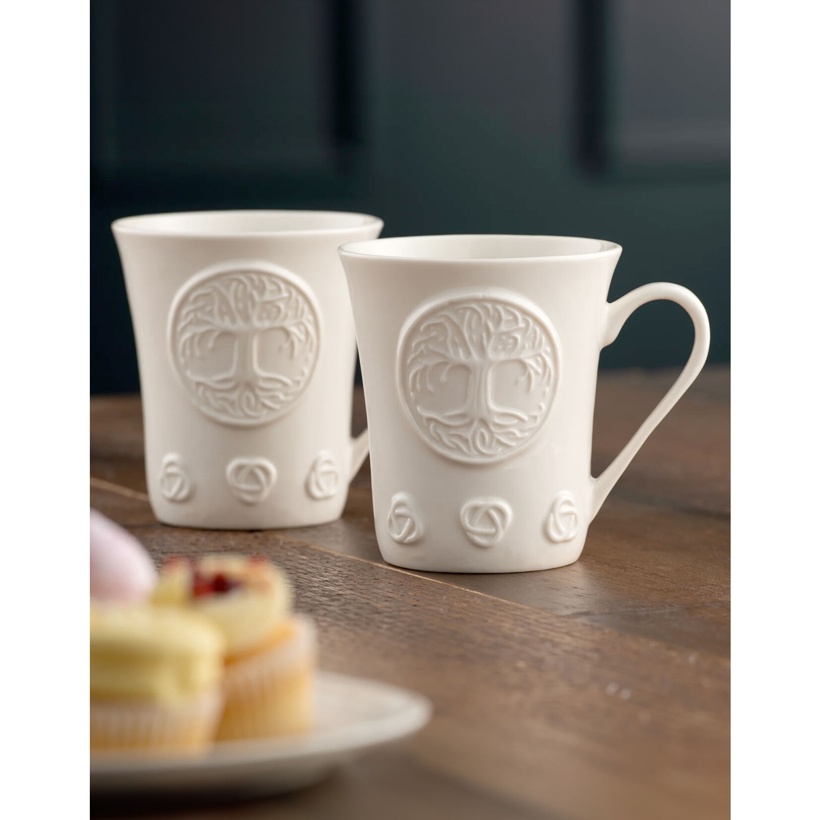 GIFTWARE BELLEEK TREE of LIFE MUGS - Set of 2