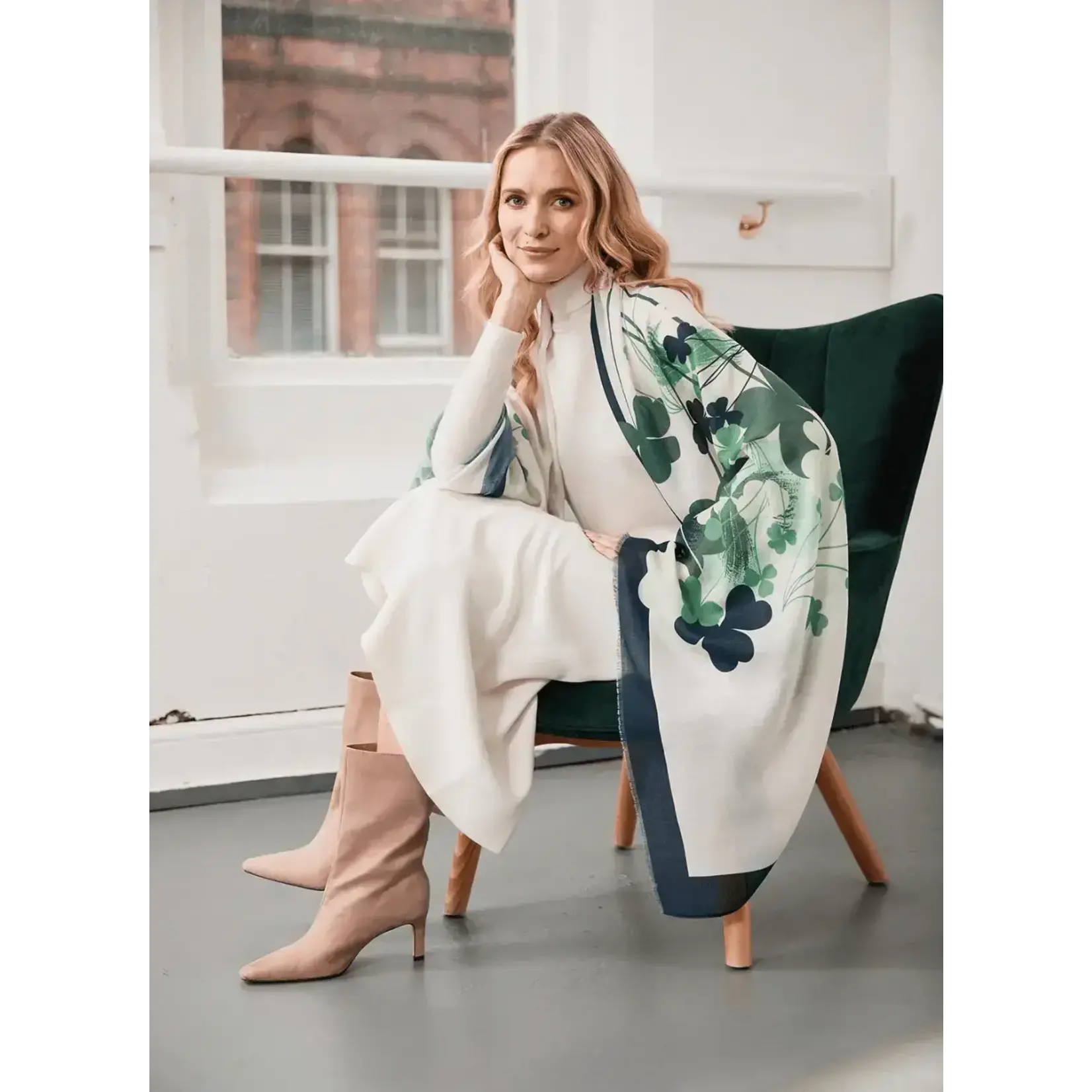 ACCESSORIES PATRICK FRANCIS FASHION WRAP SCARF - SHAMROCK