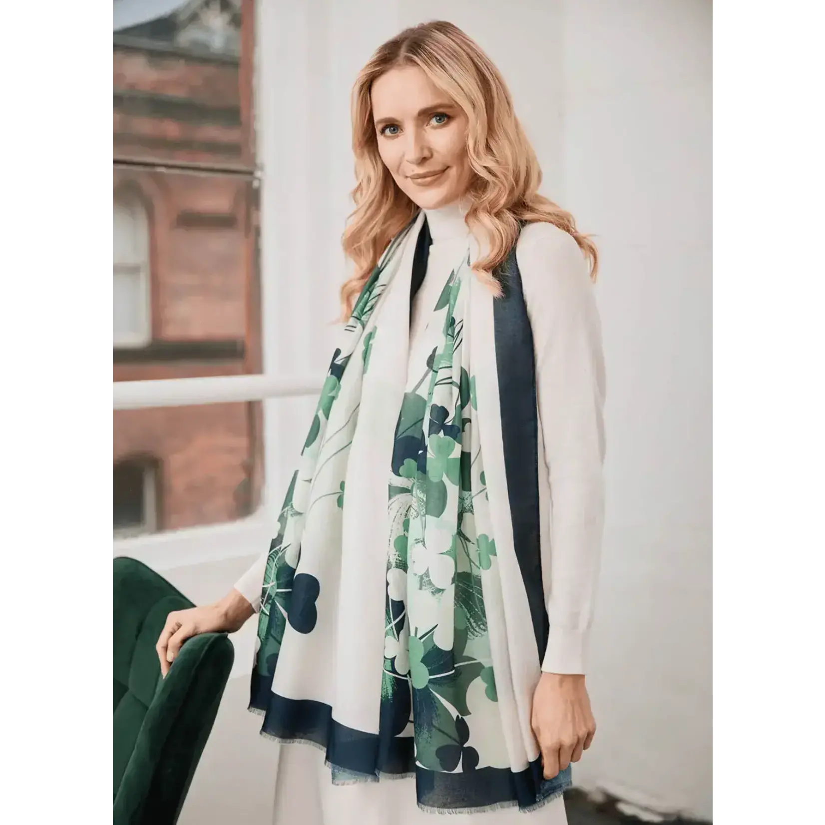 ACCESSORIES PATRICK FRANCIS FASHION WRAP SCARF - SHAMROCK