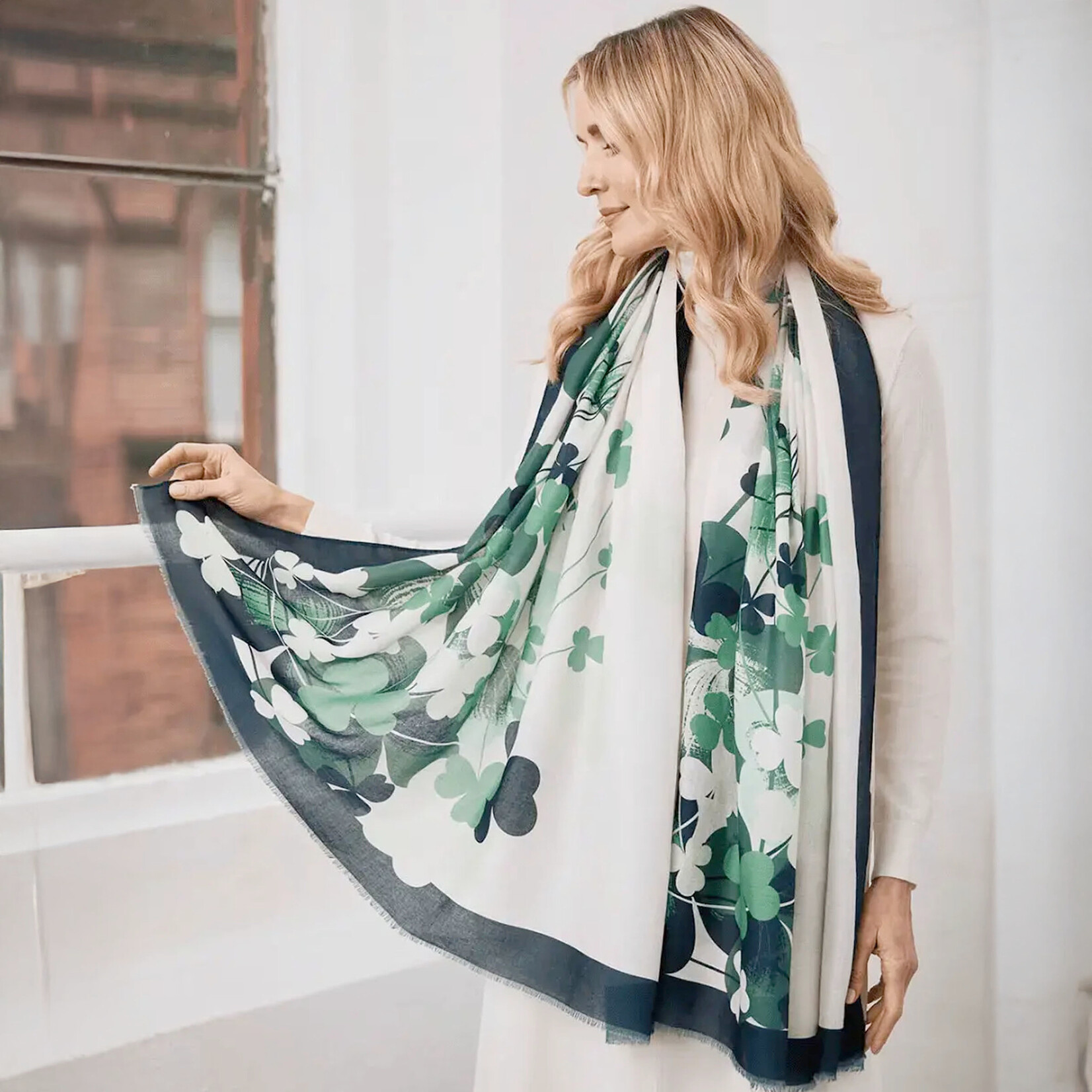 ACCESSORIES PATRICK FRANCIS FASHION WRAP SCARF - SHAMROCK