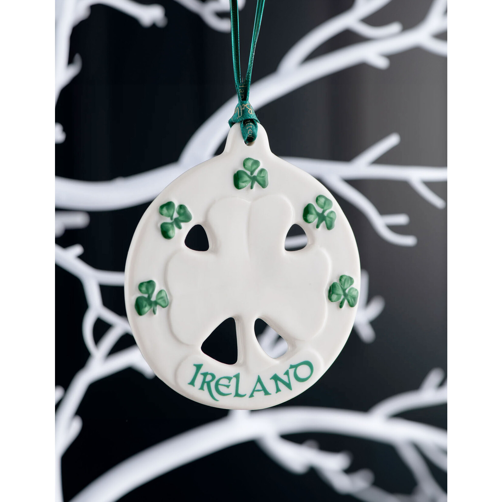 ORNAMENTS BELLEEK ORNAMENT - Ireland Shamrock