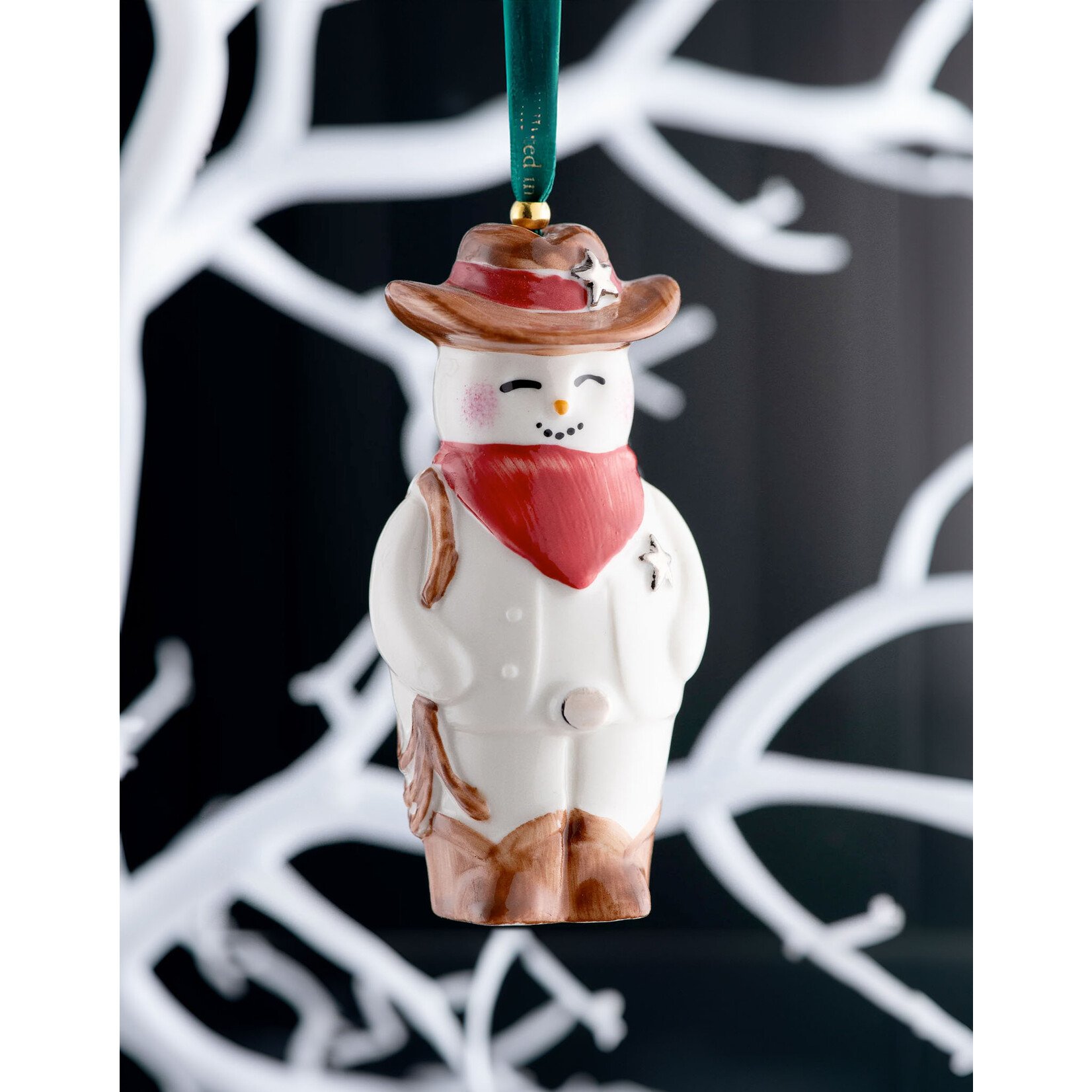 ORNAMENTS BELLEEK ORNAMENT - Wild West Snowman